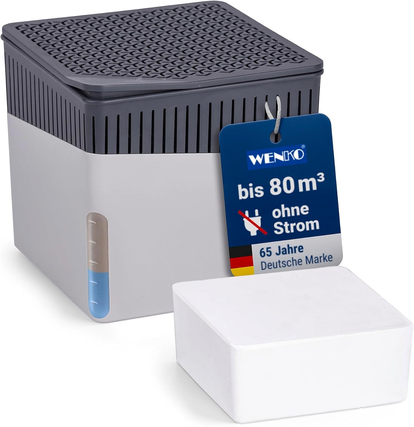 Portable Small Dehumidifier, Compact And Rechargeable, Moisture Absorber For Bathroom, Bedroom, Garage, Closet, 1400 Cubic Feet, 1.1lbs, Gray