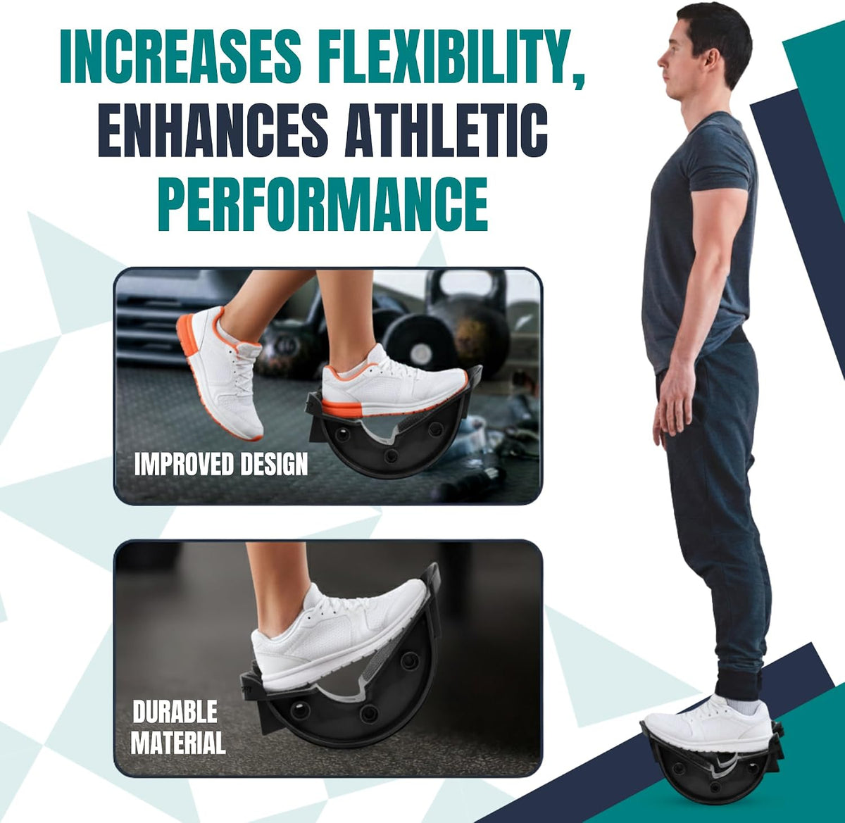 Foot & Calf Stretcher – Premium Stretcher for Plantar Fasciitis, Achilles Tendonitis Relief – Foot Rocker with Durable, Slip-Resistant Design - Stretch Guide for Effective Leg Flexibility