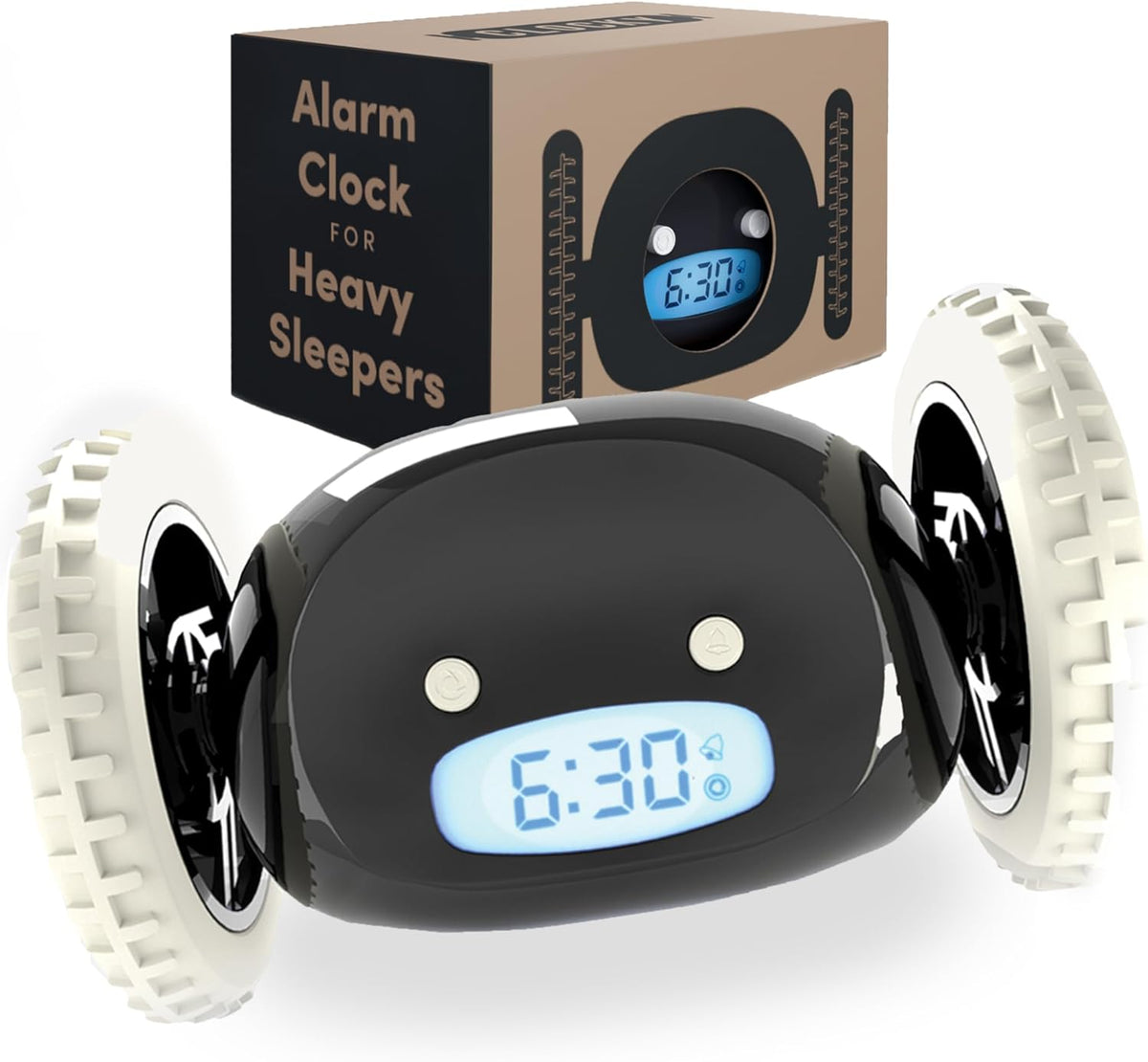 CLOCKY Alarm Clock on Wheels – Loud Rolling Alarm Clock for Heavy Sleepers