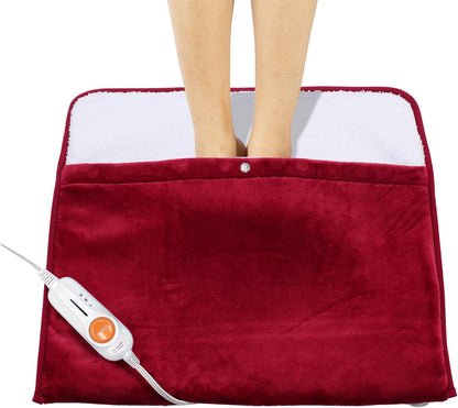 Gintao Electric Heated Foot Warmers for Feet,22"×20" Soft Foot Heating Pad