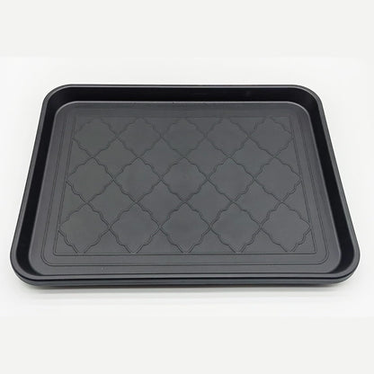 Boot Tray for Entryway Indoor, 3 Pack Wet Shoe Trays for Floor Protection, Non-Slip Plastic Boot Shoe Mat Tray w/Lip, Mudroom(13.7 inx10.8 inx1.2in)
