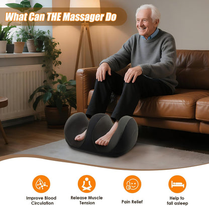 Shiatsu Foot Massager, Foot and Calf Massager with Heat, Black | 3 Intensity Levels, Heating, Auto Shut Off, for Feet, Calves, Arms and Ankles, for Plantar Fasciitis, Pain Relief