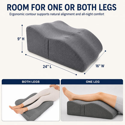 itcozy Leg Elevation Pillow with Soft Memory Foam, Wedge Pillow for Reading, Rest, Surgery, Relieves Back, Swelling, Hip, Knee Pain and Improves Blood Circulation