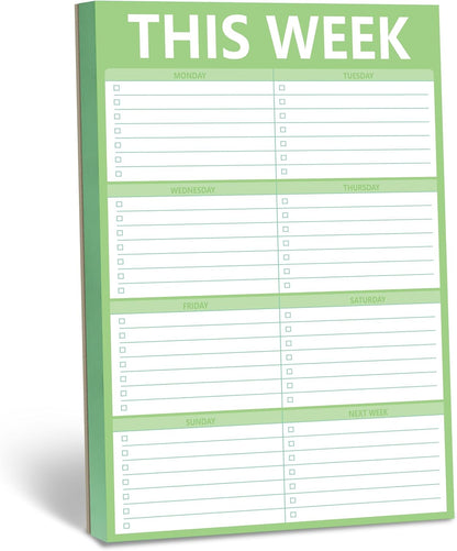 90 Pages Weekly Planner List Note Pad to Do List with Magnet Mountings for Fridge Locker (6" x 9")