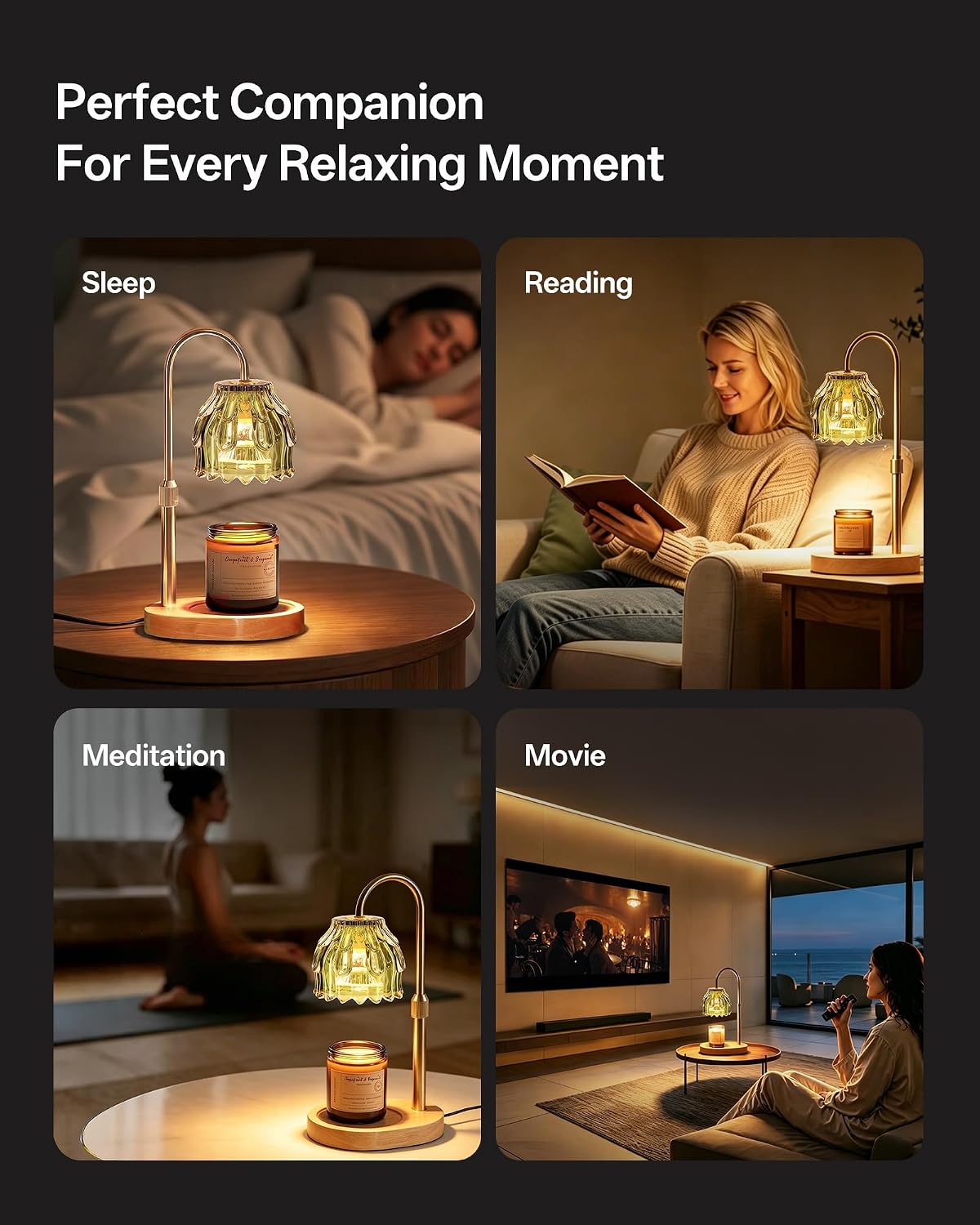 Homelist Candle Warmer Lamp with Timer Dimmer, Electric Wax Melter Warmer