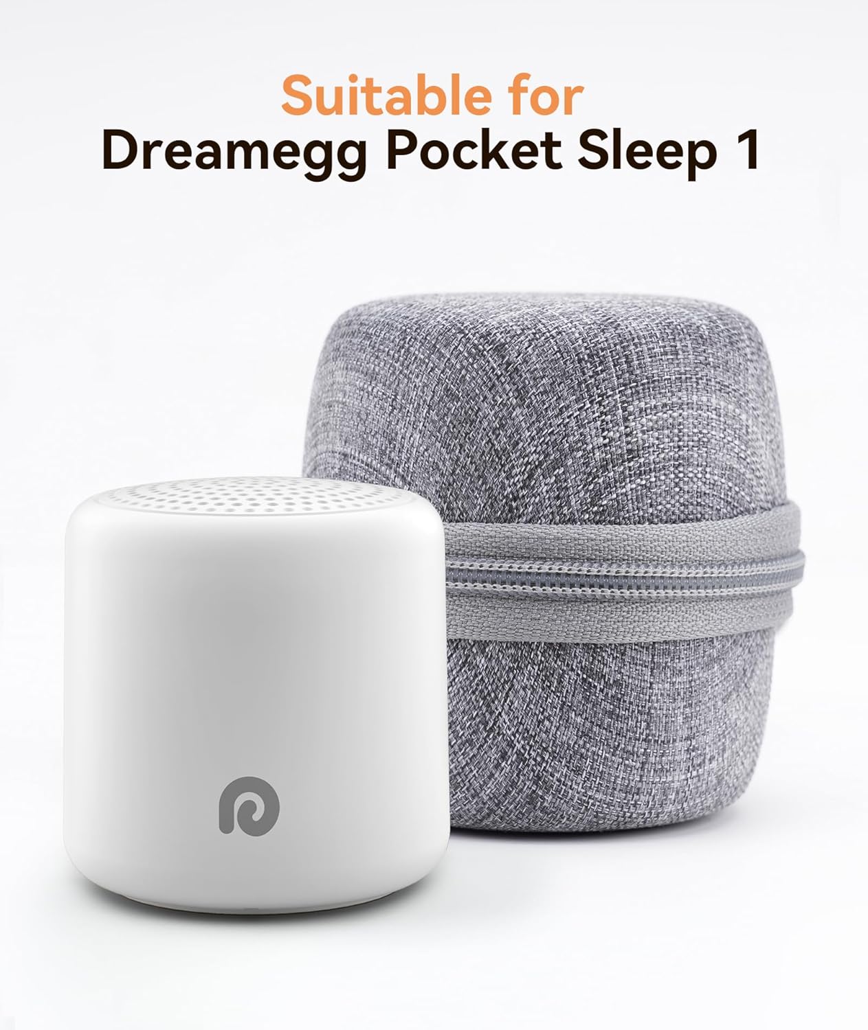 Dreamegg Portable White Noise Machine, 1000mAh Battery, Travel Sleep, Cream | Egg-Sized, 16 Sounds, USB-C, Timer, Baby & Adults, Office Privacy, Gift Use