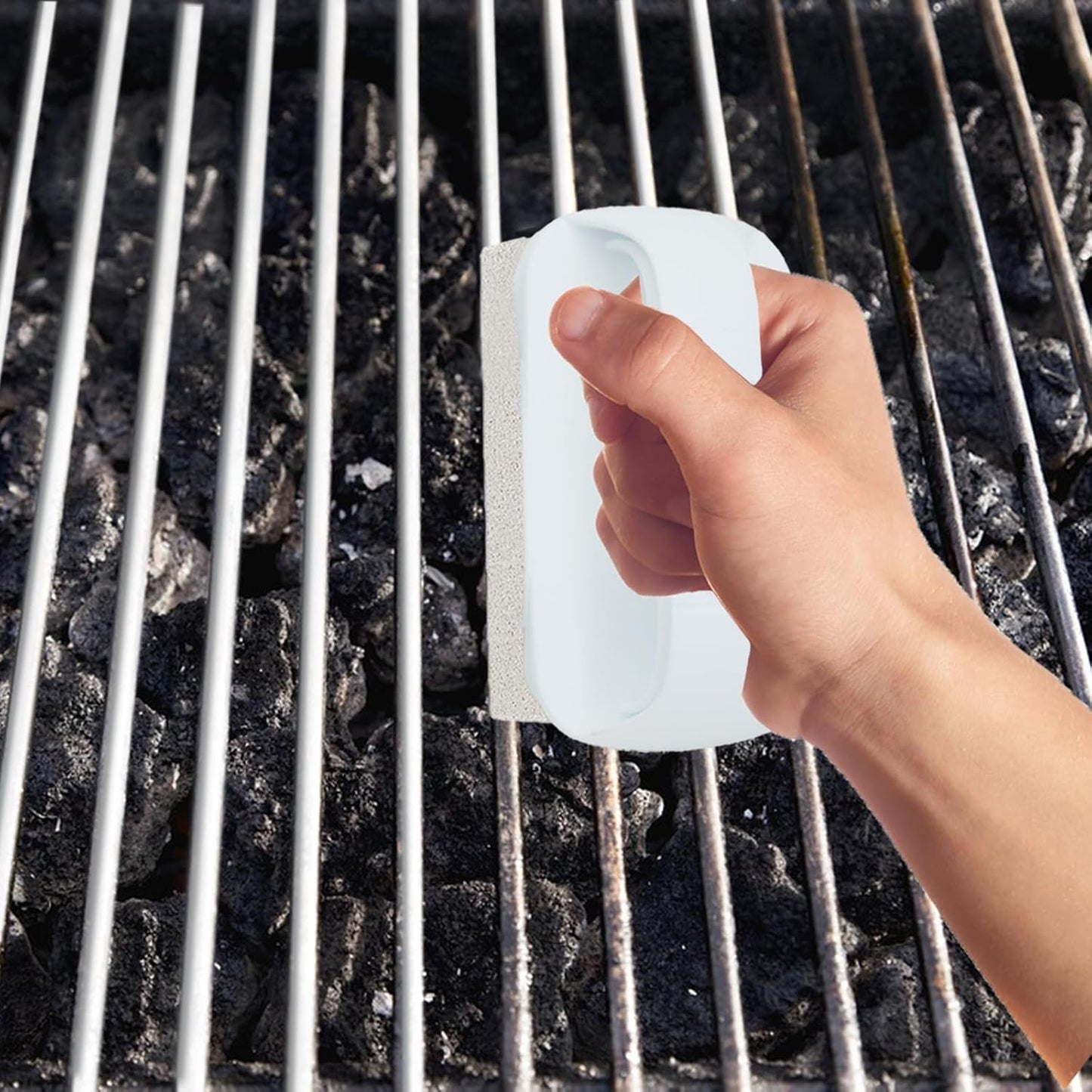 Heavy Duty Grill Cleaning Brick with Handle, Durable Griddle Pumice Stone Cleaning Blocks Removing Stains for Flat Top, Oven, Stove, BBQ Grates, Cookware (3)