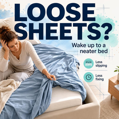 Bed Sheet Holders for Corners, Fitted Sheet Holder with Lock Strips, Hidden Corner Sheet Lock System, Sheet Locks for Fitted Sheets, No Metal Clips, 4 Corner Bases + 8 Lock Strips