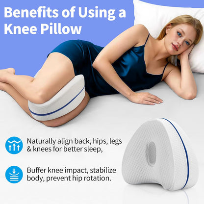 Vertdens Leg Pillow, Knee Pillow for Side Sleepers, Leg Pillows for Sleeping, Knee Cushion for Sleeping,Suitable for Relieving Leg, Back, Knee Pain