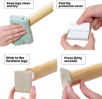 Self-Adhesive Furniture Sliders for Carpets, Furniture Moving Pads (36Pcs) 1-3/4" Furniture Mover Glides, Self Sticks Carpet Furniture Carrier - Move Any Item Quickly and Easily!