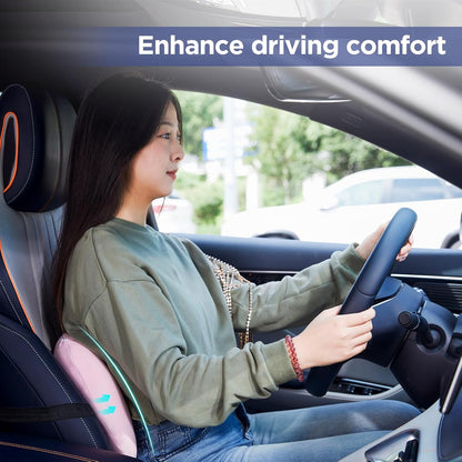 Lumbar Support Pillow for Office Chair, Memory Foam Car Back Cushion | Lumbar Pillow Lower Back with 4d Mesh Cover Adjustable Straps, Ergonomic Chair Back Pillow for Office, Car, Gaming Chairs