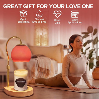 Candle Warmer Lamp with Timer 2H/4H/8H, Adjustable Height, Ocean