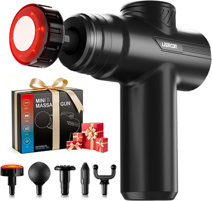 Massage Gun Deep Tissue, Silent Motor and Portable Massage Gun with 4 Interchangeable Heads for Deep Muscle Relief and Relaxation, Relax Gift