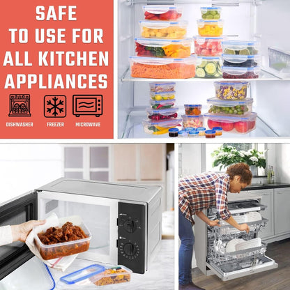 5 Pack Large Fruit Storage Containers for Fridge with Removable Colander | Plastic Food Storage Containers with Lids Airtight-Leak Proof Refrigerator Organizers and Storage of Vegetable