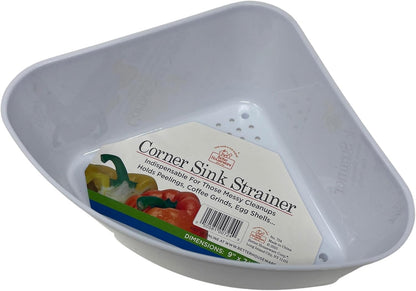 Better Houseware Triangular Kitchen Sink Drain Basket for Food, Sink Food Catcher Basket for Washing Vegetables & Fruits Corner Sink Strainer