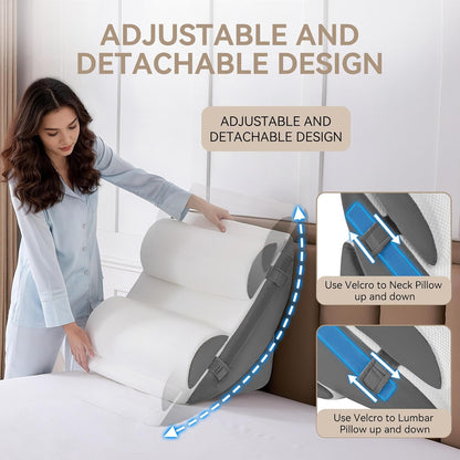 Yojoker Leg Elevation Pillows for Swelling, Memory Foam Wedge Pillow for Legs Blood Circulation, Leg Elevation Pillows for After Surgery, Knee Wedge Pillow for Sleeping Back Hip Ankles Relief