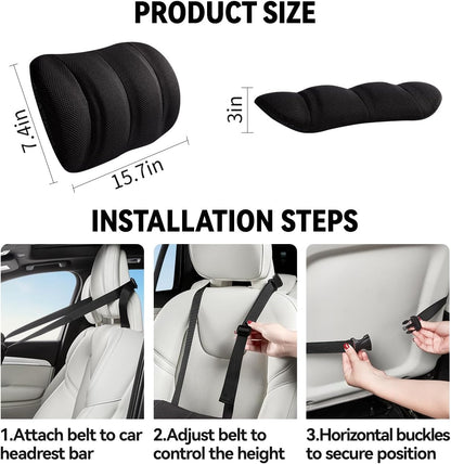 Lumbar Support Pillow for Car,Adjustable Back Support for Car Seat