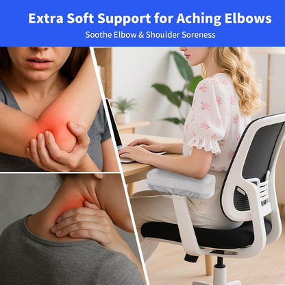 YOUFi Office Chair Arm Covers,Extra Soft Velvet Armrest Cushion,Set of 2