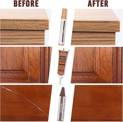DAIXISM Furniture Markers Touch Up,Wood Filler Floor Scratch Repair Kits,Set of 21-Markers and Wax Sticks with Sharpener Kit for Funiture Repair,Floor Scratch.