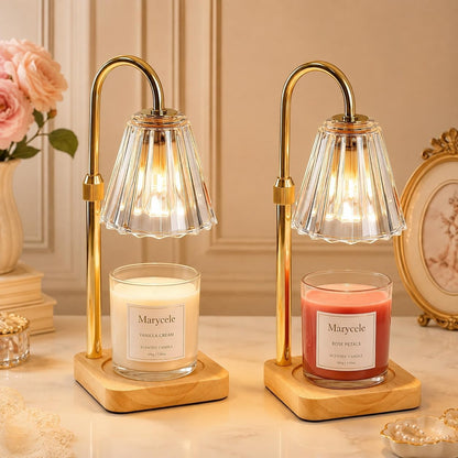 Marycele Candle Warmer Lamp with Timer, Vintage Home Decor, Gifts for Women