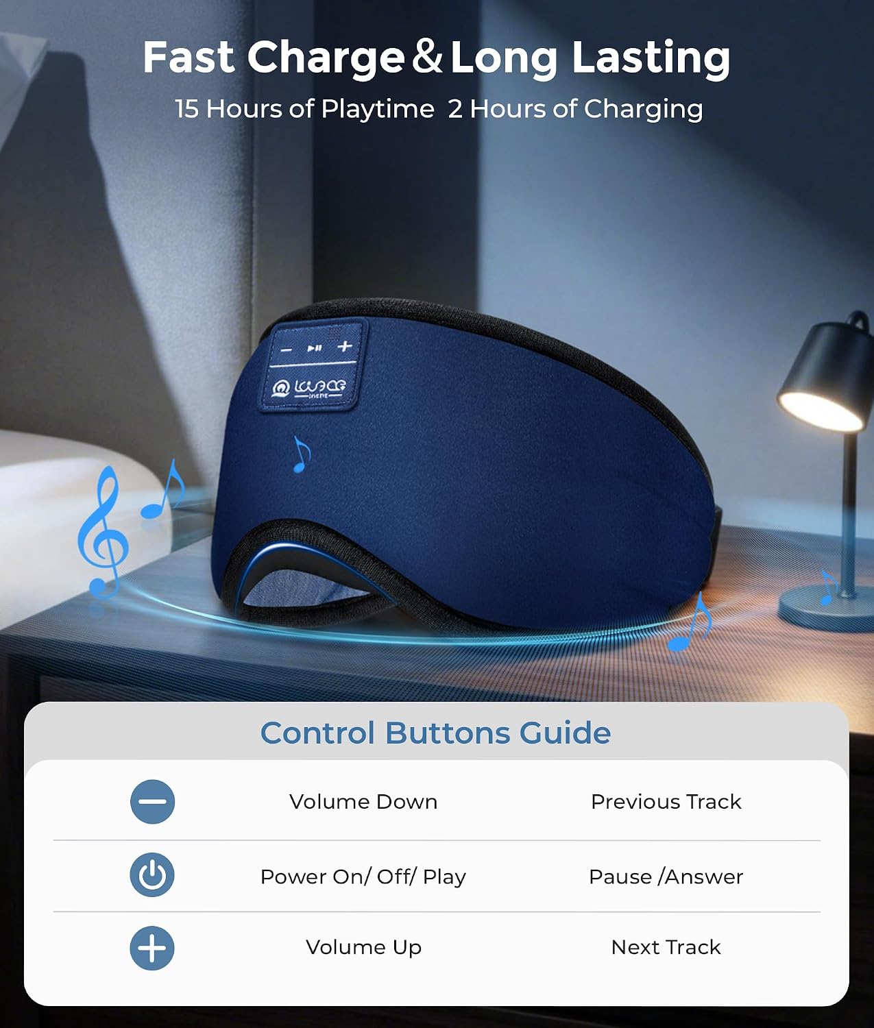 LOVE EYE Sleep Headphones Bluetooth 5.4 Sleeping Eye Mask Wireless Music Earphones with Built-in HD Speakers for Side Sleepers Cotton Sleeping Headphones for Women Men Gifts (Lavender Purple)