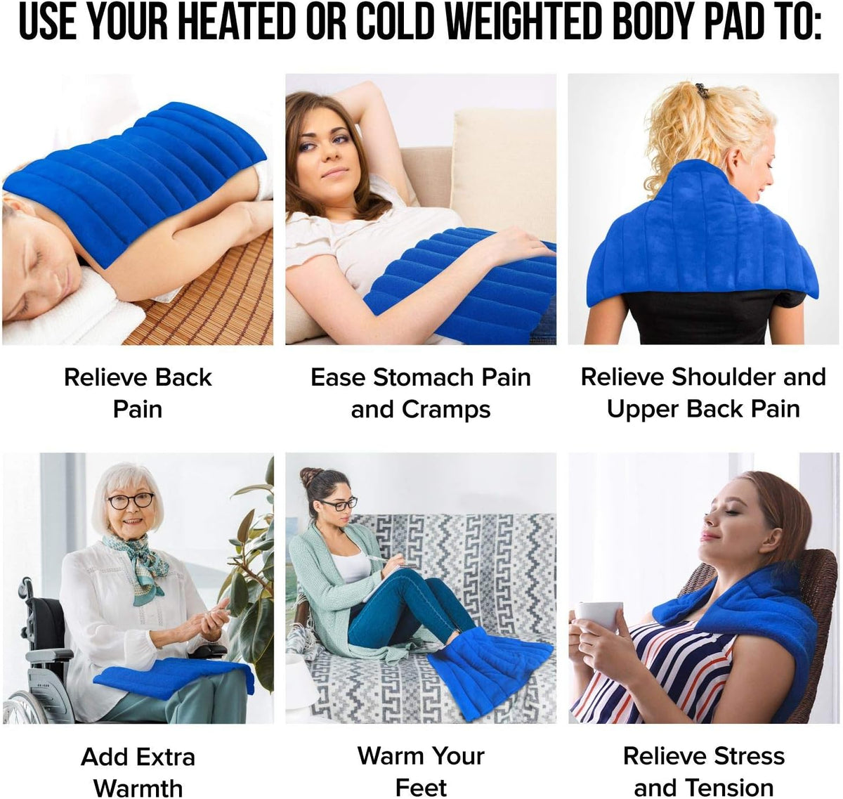 XL Microwavable Heating Pad with Cover Releases Moist Heat for Back Pain