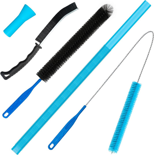 Dryer Vent Cleaner Kit - Compatible Universal Vacuum Attachment Hose with Most Vacuum Cleaner, Dryer Lint Cleaner Kit and Cleaning Brush Tools for Efficient Dryer Vent Hose Maintenance (Black)