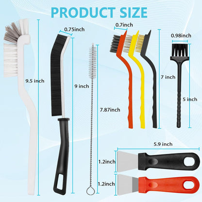 18PCS Crevice Cleaning Brush Hard Bristle Scrub Brushes for Gaps with Box | Cleaning Brush Grout Brush Deep Cleaning Tile Lines, Window Groove, Sliding Door, Shutter, Sink, Stove, Corner, Bottle