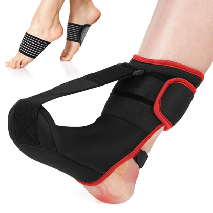 Plantar Fasciitis Night Splint Sock Soft Plantar Fasciitis Brace for Sleeping Achilles Tendonitis Foot Drop Heel Pain - Plantar Fasciitis Relief Night Splint for Women Men Black Small