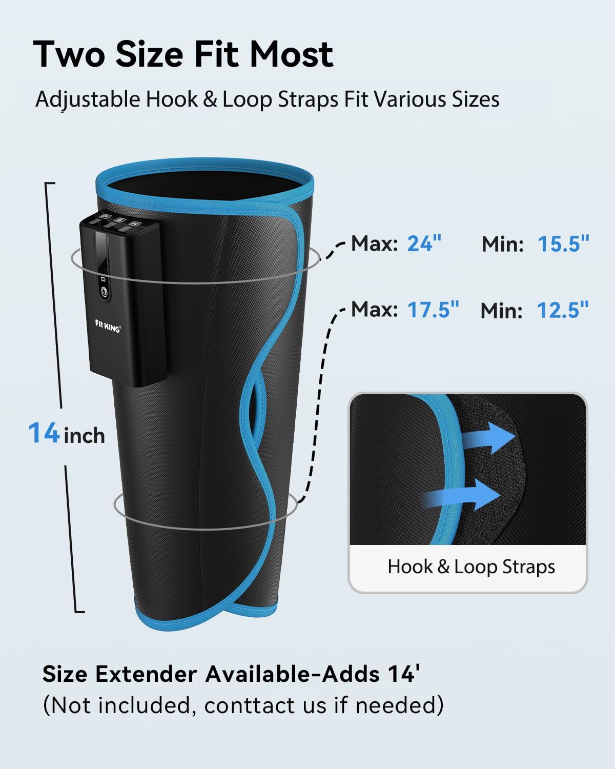FIT KING Cordless Calf Compression Massager for Circulation and Pain Relief
