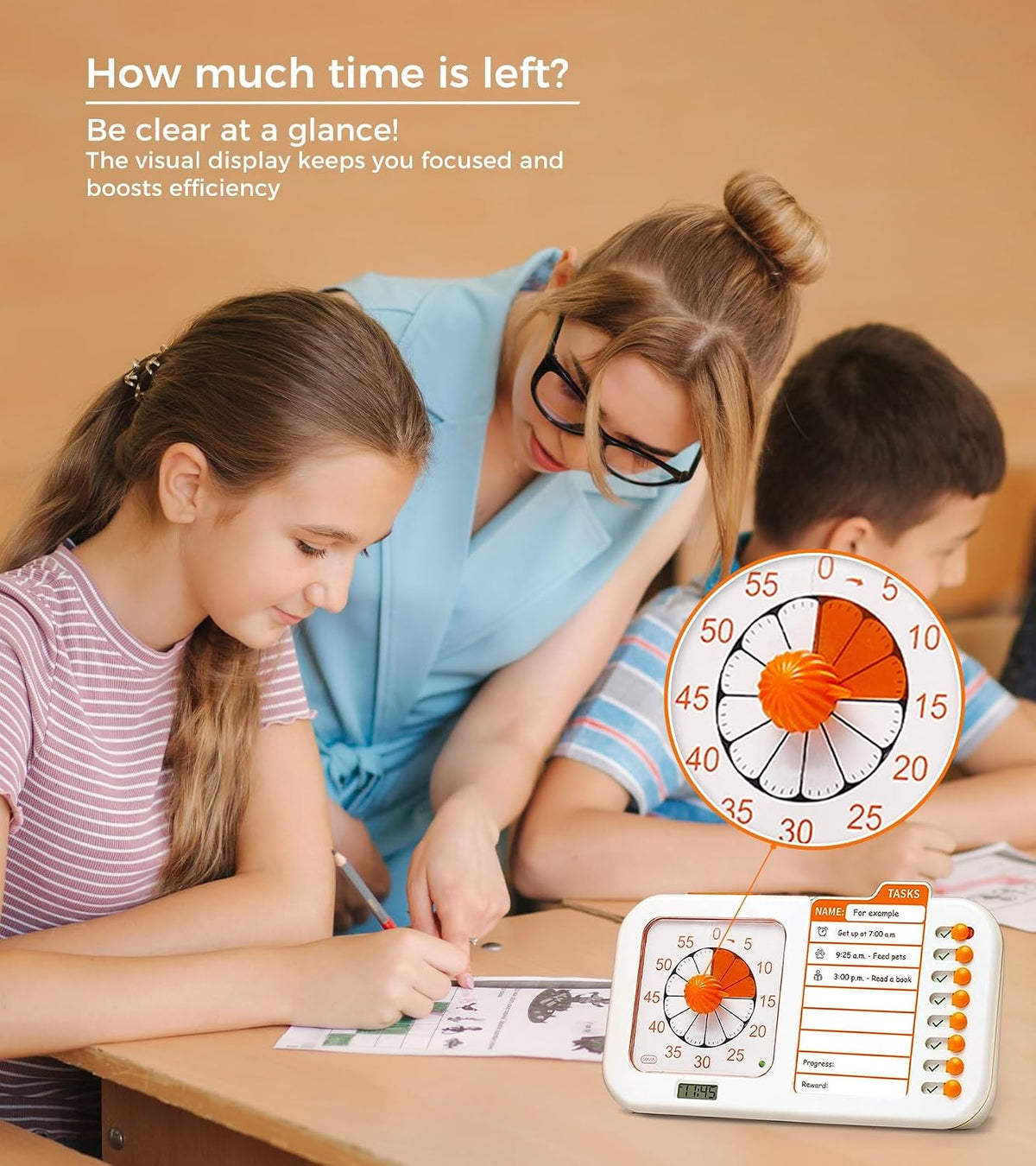 3-in-1 Visual ADHD Timer for Kids & Adults with Planning Board