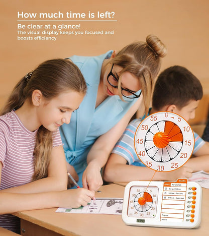 3-in-1 Visual ADHD Timer for Kids & Adults with Planning Board