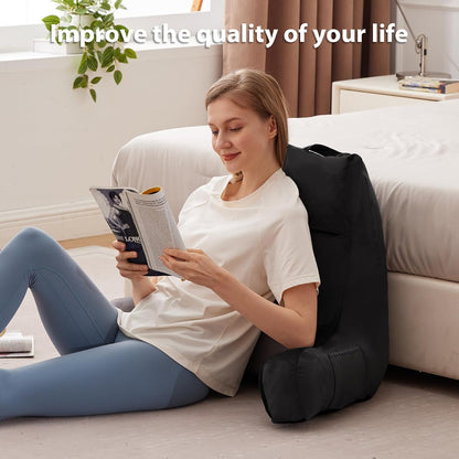 IPYNBAP Back Pillow for Bed Sitting up, Reading Pillow, 18 Inch, Grey
