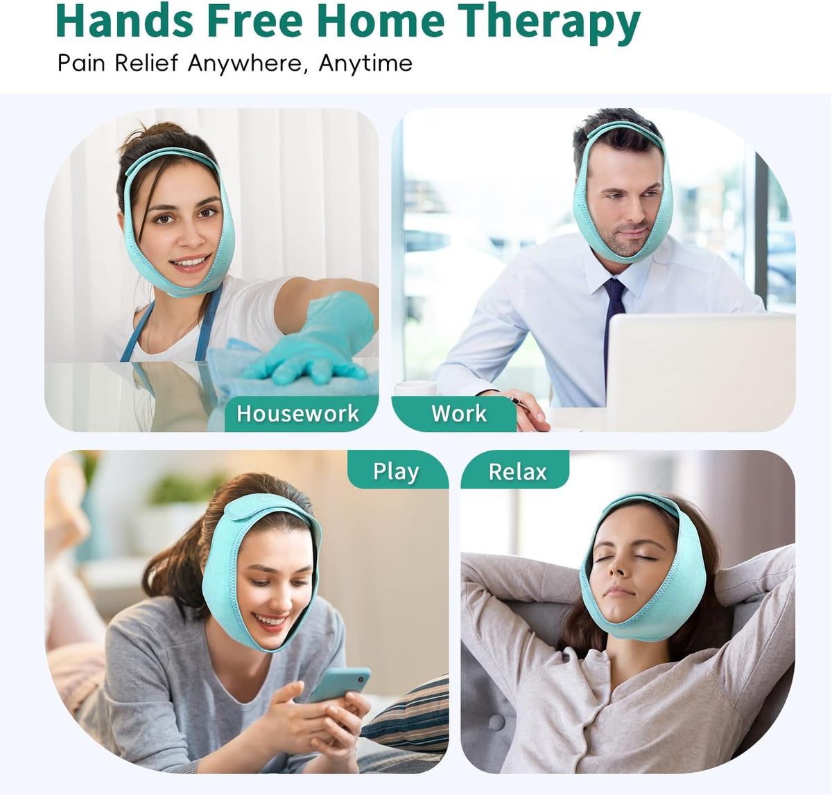 Wisdom Teeth Ice Pack Head Wrap for Pain Relief - Cold Hot Therapy for Face