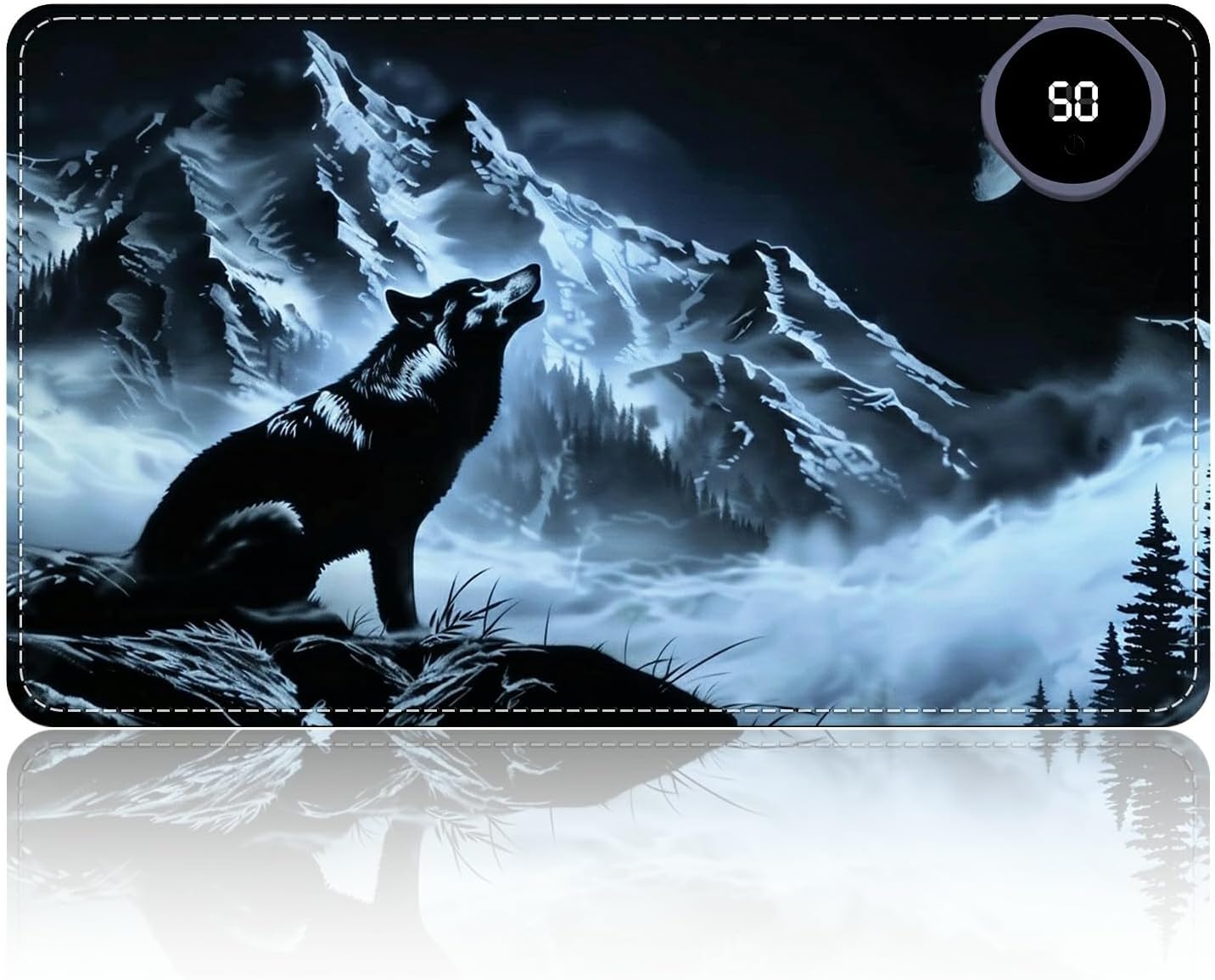 Heated Desk Pad Heated Large Mouse Pad, Electric Quickly Warm Desk Mat with 3 Levels Heating 3 Hours Auto Shut-Off, 31.5" x 13" Warm Gaming Mousepad Hand Foot Warmer, Baby Elephant