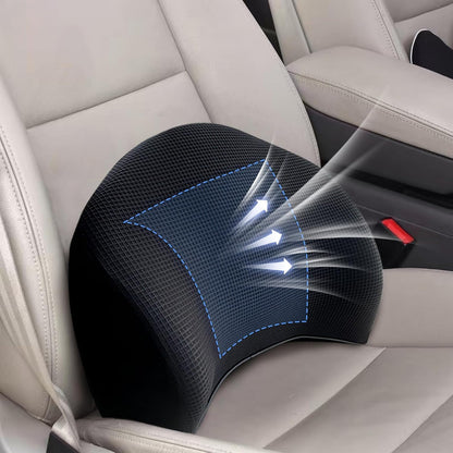 Super Cozy Lumbar Support Pillow for Car/Office Chair, 100% Memory Foam