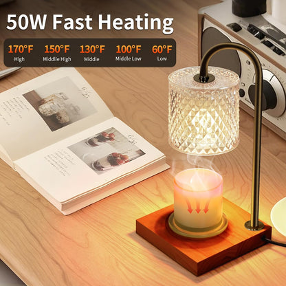 TigQiang Candle Warmer Lamp with Timer, Birthday Gifts for Women, Amber