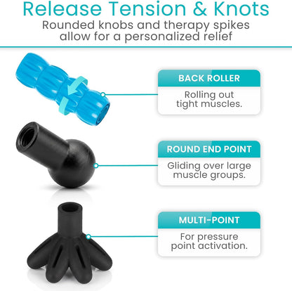 Vive Back and Neck Massager Cane - Trigger Point Massage Tools for Pain | Relief and Muscle - Handheld Self Massage Hook Therapy for Neck, Shoulder - Deep Tissue Myofascial Release Aid for Women