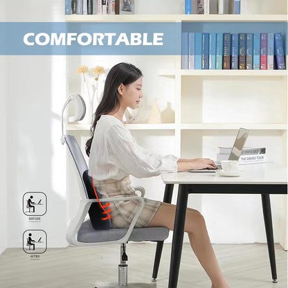 Super Cozy Lumbar Support Pillow for Car/Office Chair, 100% Memory Foam | Lumbar Pillow with Breathable Removable Cover, Ergonomic Design - Back Support for Back Pain Relief(Adjustable Strap, Black)