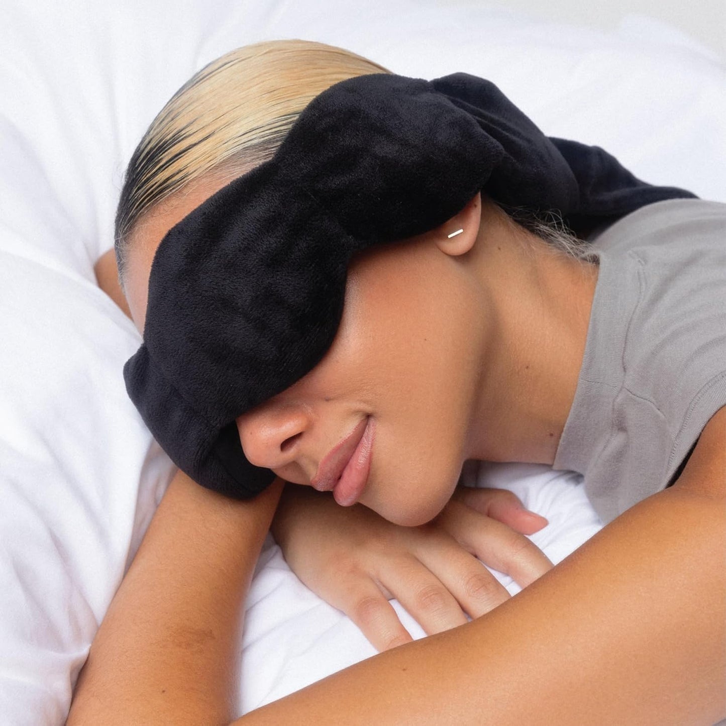 Nodpod Mineralized Silk Gentle Pressure Sleep Mask - Strap-Free, Light-Blocking Design for Sleep, Travel & Relaxation - Weighted Eye Pillow, Machine Washable (Willow)