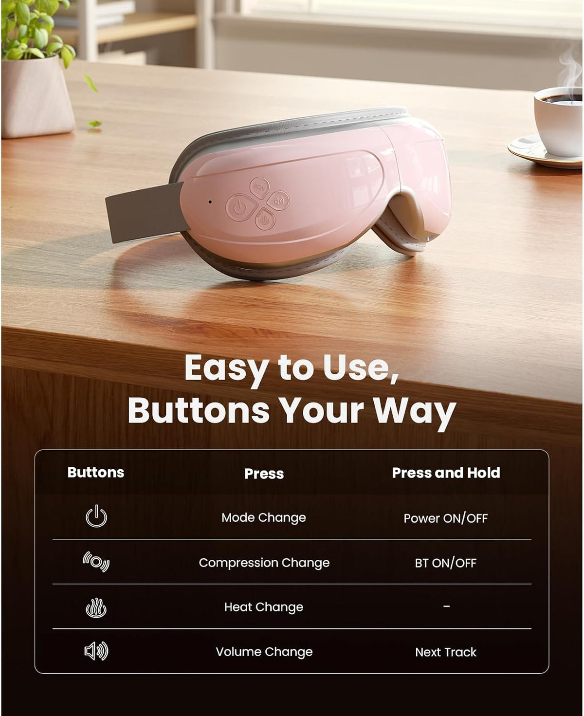 BOB AND BRAD Eye Massager with Heat FSA Eligible HSA, Birthday Gifts for Women Men Mom, Heated Eye Mask for Migraines with Music, Smart Migraine Massager for Dry Eyes Relief & Improve Sleep