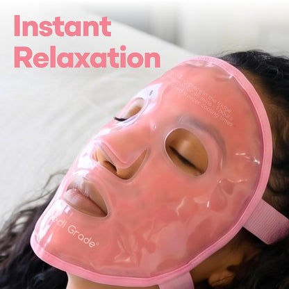Medi Grade Cooling Face Mask, Gel Ice Pack for Face with Lycra Cover