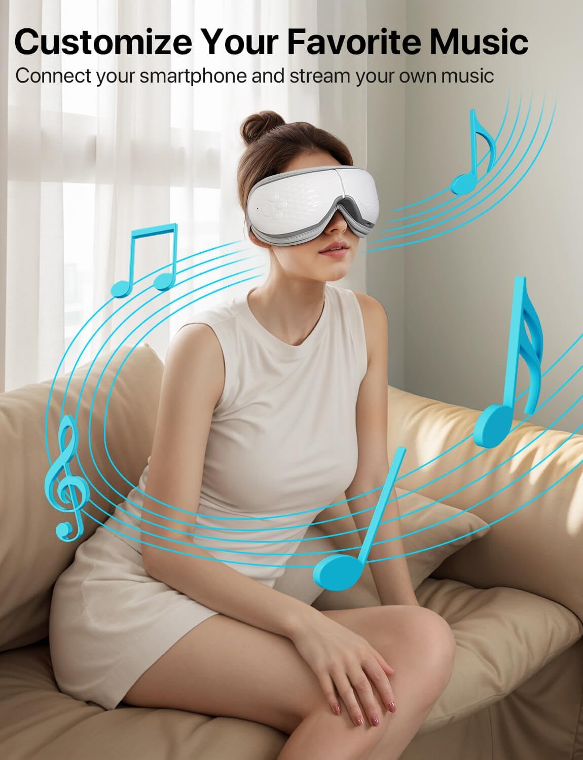 ALLJOY Eye Massager with Heat and Cooling, FSA Eligible HSA | Eye Massager with Removable Gel Mask, Birthday Gifts for Women Men Her Him Eye Care Devices for Migraine, Reduce Dry Eyes