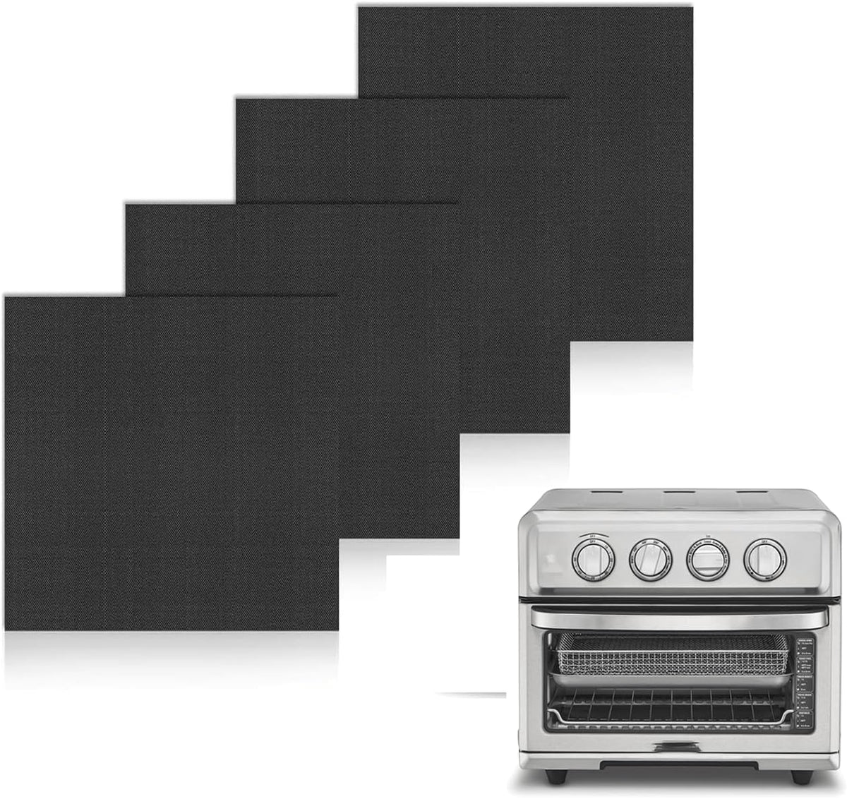 4 Pack Air Fryer Liners Reusable for Cuisinart Air Fryer TOA-70NAS
