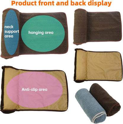 Neck Pillow for Recliner (22x14in) Adjustable Wool Neck Roll, Non-Slip Headrest Sofa Cushion Travel Pillow for Neck and Head Support (Blue)
