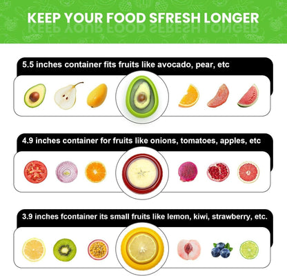 Avocado Saver and Onion Storage - Set of 4 Reusable Storage Containers for Fridge - Ideal for Potatoes, Tomato, Grapes, Garlic, Lemons