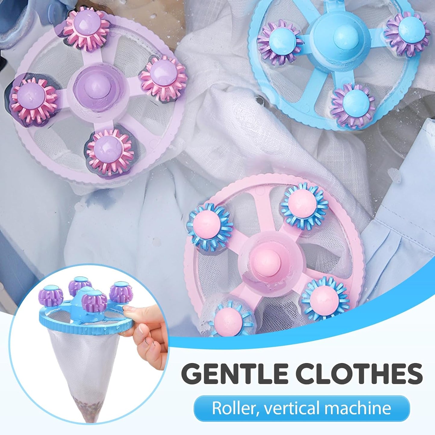 3PCS Washing Machine Hair & Lint Catcher Floating Mesh Bag Reusable | Reusable Floating Laundry Hair Catcher With Double Frame Cone Mesh Design Collects Lint Pet Hair For Cleaner Washing
