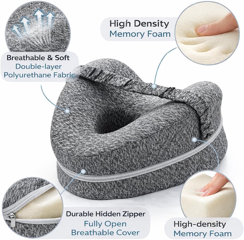 Nourial Knee Alignment Pillow,Leg Pillows for Sleeping (Blue) | Suitable for Relieving Leg, Back, Knee Pain