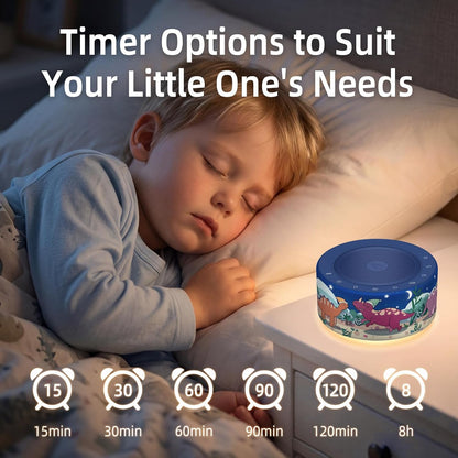 Kipcush White Noise Machine for Baby & Adults, 30 Soothing Sounds, Sleep Sound Machine with 8 Color Night Light, Memory Function, White Noise for Sleeping, Nursery, Office, Travel & Relaxation