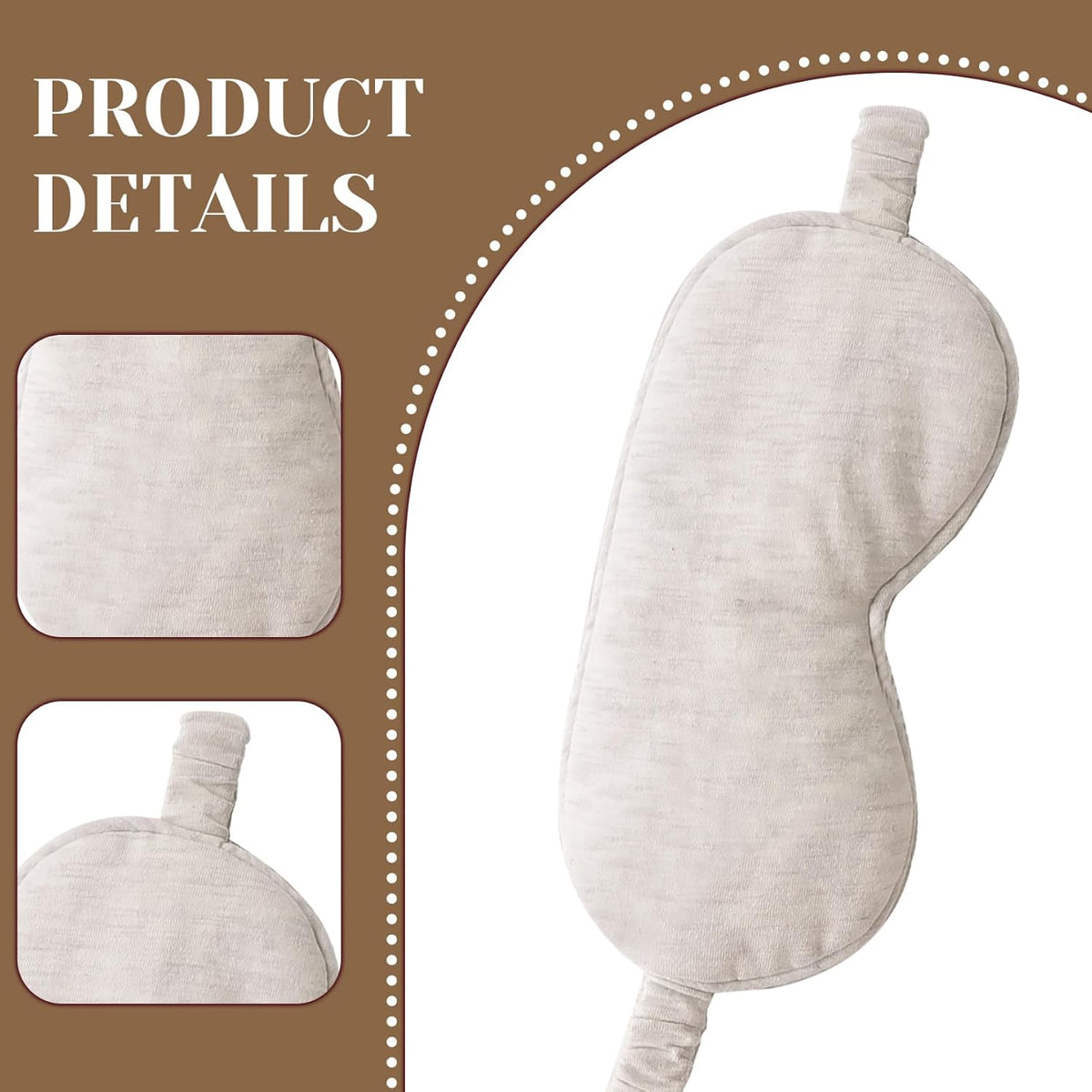 Eye Masks for Sleep, Beige Cotton Sleep Mask Lightweight and Comfortable Elastic Eye Mask for Nighttime Sleeping, Traveling Suitable for Men Women